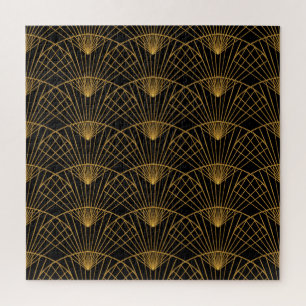 Art Deco Glamour: Goldener Lüfter.