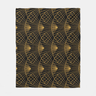 Art Deco Glamour: Goldener Lüfter. Fleecedecke