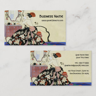 Art Deco Glamour Lady, Schauspielerin oder Make-up Visitenkarte