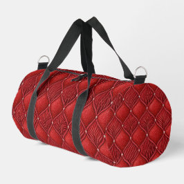 Art Deco Glamour rotes Valentinsmuster Duffle Bag