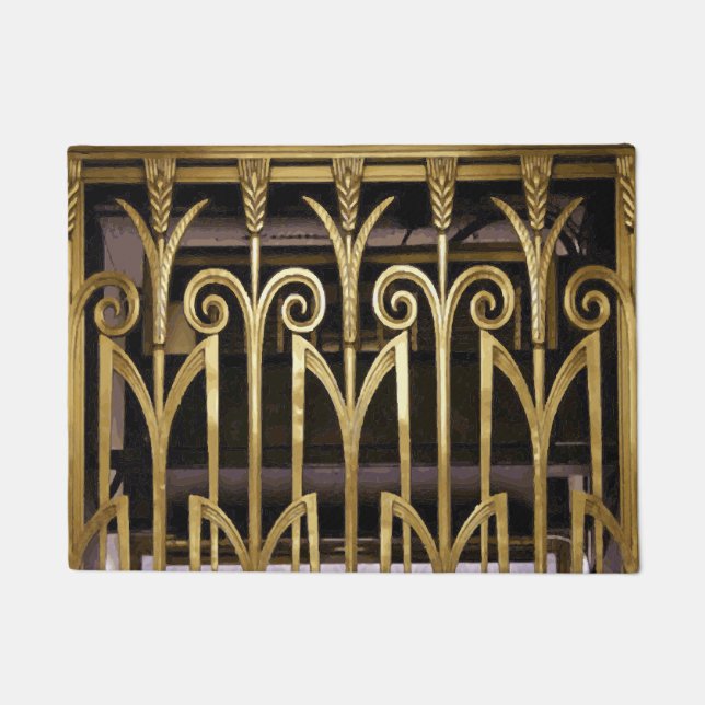 Art Deco Gold Fußmatte (Vorderseite)