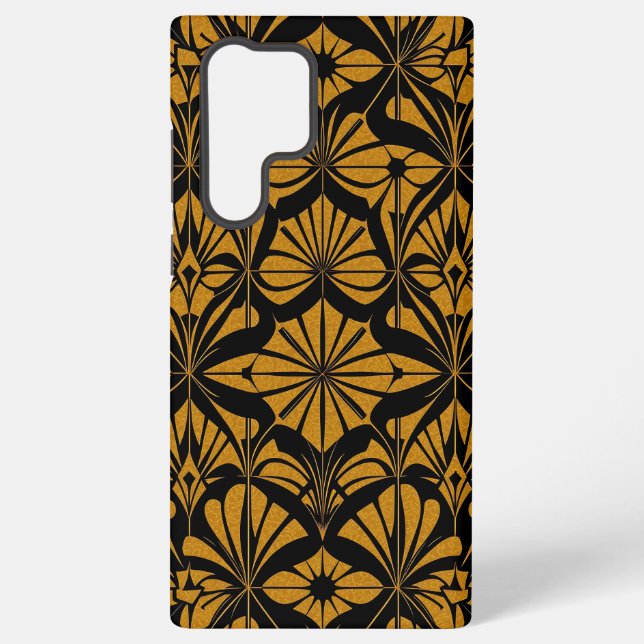Art Deco Gold Geometric Samsung Galaxy Case Hülle (Rückseite)