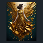 Art Deco Gold Girl Poster<br><div class="desc">Großartiges Plakatdesign. Du wirst es wie andere Liebe bekommen. Sie können dieses Design auch für andere Produkte verwenden,  die Sie mögen,  oder Ihren Text anpassen und hinzufügen. Folgen Sie mir für mehr. Vielen Dank. Ich wünsche Ihnen einen schönen Tag.</div>