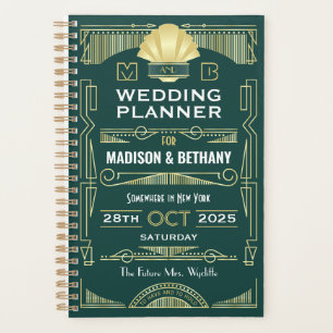 Art Deco Gold Green 1920er Jahre Elegant Gatsby We Planer