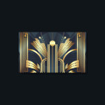 Art Deco Gold Leinwanddruck<br><div class="desc">Eine Art-Deco-Leinwand in Blau und Gold</div>
