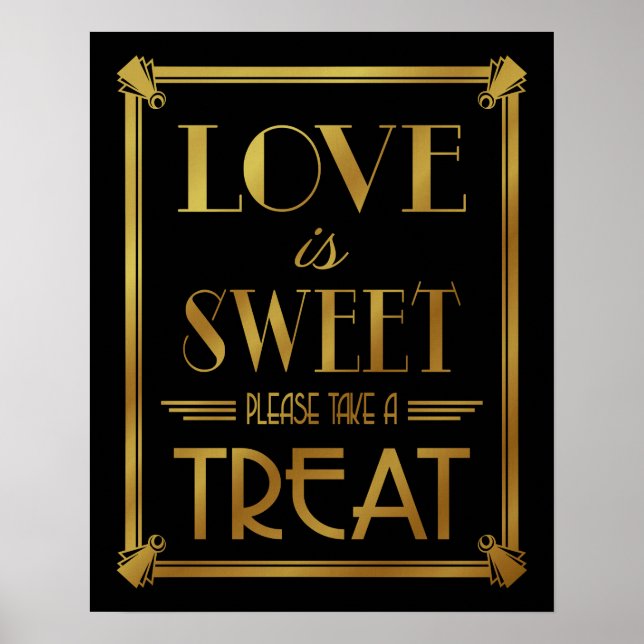 Art Déco GOLD LOLD est SWEET B/G changement de cou (Devant)