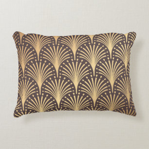 Art Deco Gold: Minimalistischer geometrischer Luxu Dekokissen