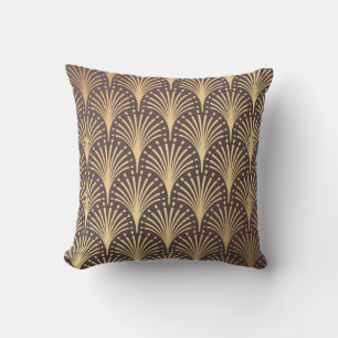 Art Deco Gold: Minimalistischer geometrischer Luxu Kissen