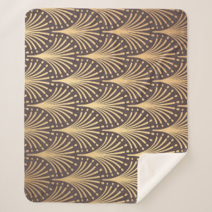 Art Deco Gold: Minimalistischer geometrischer Luxu Sherpadecke