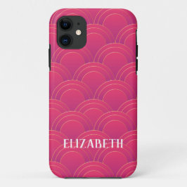 Art Deco Gold Pink Name Personalisiert Custom Case-Mate iPhone Hülle