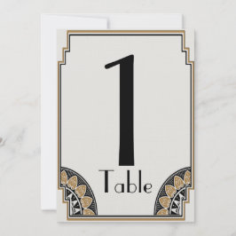 Art Deco Gold Posh Tischnummer