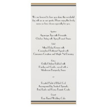 Art Deco Gold Posh Wedding Menü