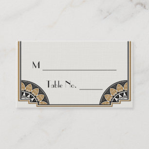 Art Deco Gold Posh Wedding Platzkarten