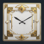 Art Deco Gold Quadratische Wanduhr<br><div class="desc">Großartiges Uhrendesign. Du wirst es wie andere Liebe bekommen. Sie können dieses Design auch für andere Produkte verwenden,  die Sie mögen,  oder Ihren Text anpassen und hinzufügen. Folgen Sie mir für mehr. Vielen Dank. Ich wünsche Ihnen einen schönen Tag.</div>