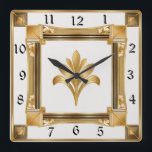Art Deco Gold Quadratische Wanduhr<br><div class="desc">Großartiges Uhrendesign. Du wirst es wie andere Liebe bekommen. Sie können dieses Design auch für andere Produkte verwenden,  die Sie mögen,  oder Ihren Text anpassen und hinzufügen. Folgen Sie mir für mehr. Vielen Dank. Ich wünsche Ihnen einen schönen Tag.</div>