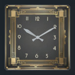 Art Deco Gold Quadratische Wanduhr<br><div class="desc">Großartiges Uhrendesign. Du wirst es wie andere Liebe bekommen. Sie können dieses Design auch für andere Produkte verwenden,  die Sie mögen,  oder Ihren Text anpassen und hinzufügen. Folgen Sie mir für mehr. Vielen Dank. Ich wünsche Ihnen einen schönen Tag.</div>