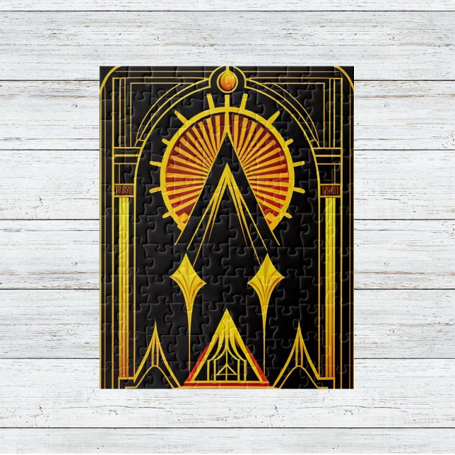 Art Deco Gold Red Black Artwork (Von Creator hochgeladen)