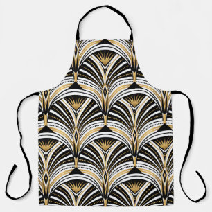 Art Deco Gold Schwarze Elegante Schürze