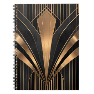 Art Deco Gold Sunburst Luxury Geometry Notizblock