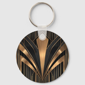Art Deco Gold Sunburst Luxury Geometry Schlüsselanhänger