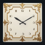 Art Deco Gold und Weiß Quadratische Wanduhr<br><div class="desc">Großartiges Uhrendesign. Du wirst es wie andere Liebe bekommen. Sie können dieses Design auch für andere Produkte verwenden,  die Sie mögen,  oder Ihren Text anpassen und hinzufügen. Folgen Sie mir für mehr. Vielen Dank. Ich wünsche Ihnen einen schönen Tag.</div>