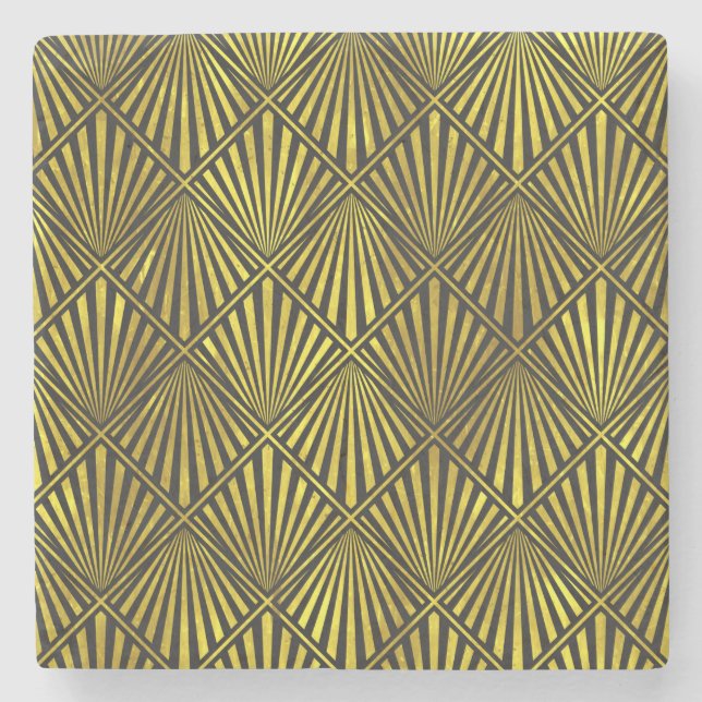 Art Deco Gold Untersetzer (Vorderseite)