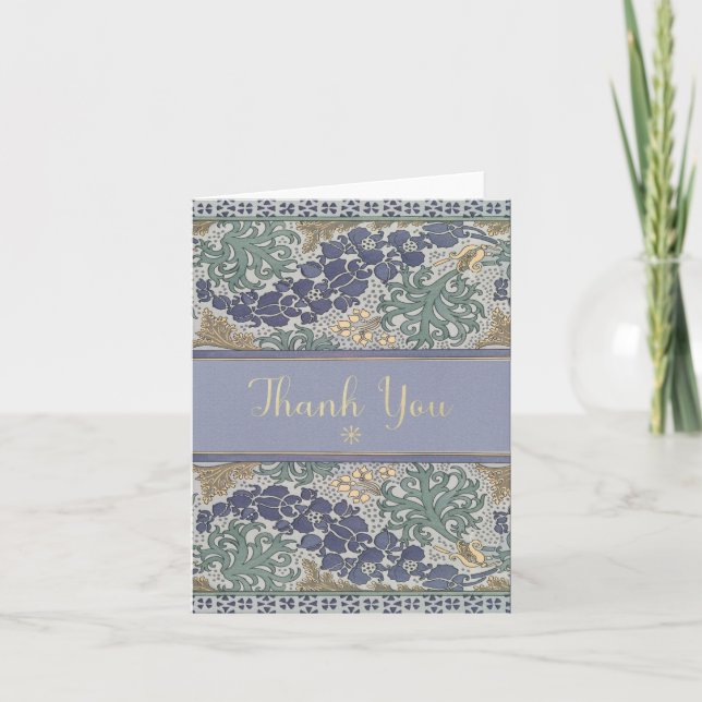 Art Deco Gold Vielen Dank Dankeskarte (Vorderseite)