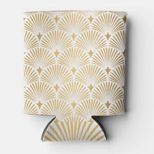 Art Déco: Gold-Weiß-Eleganz. Dosenkühler