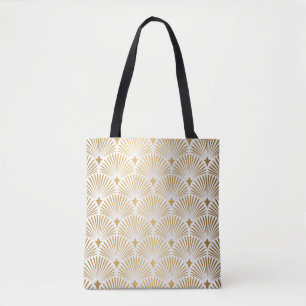 Art Déco: Gold-Weiß-Eleganz. Tasche