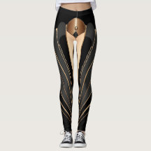Art Deco Goldener Fächer Geometrische Eleganz