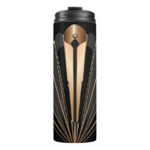 Art Deco Goldener Fächer Geometrische Eleganz