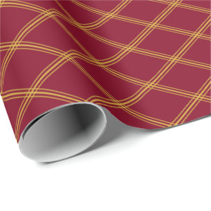 Art Deco Goldenrod Diamanten über Burgund Geschenkpapier