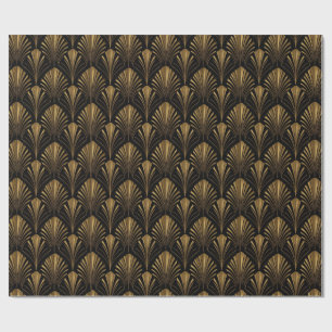 Art Deco Goldmuster — Elegante vintage geometrisch Geschenkpapier