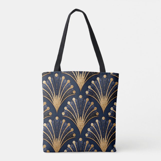 Art Deco Goldmuster Tasche (Rückseite)