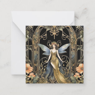 Art Deco Gothic Fairy Card Mitteilungskarte