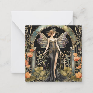 Art Deco Gothic Fairy Card Mitteilungskarte
