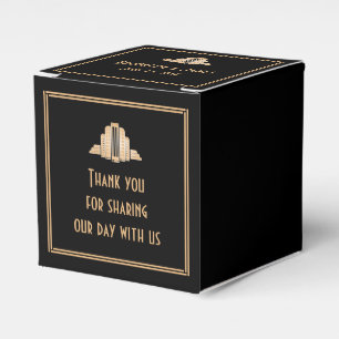 Art Deco Great Gatsby Dankeschön-Hochzeitsgeschenk Geschenkschachtel