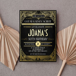 Art Deco Great Gatsby Party Folieneinladung