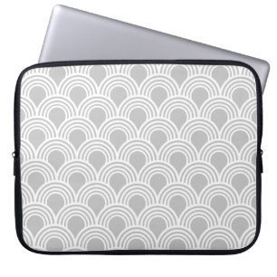 Art Deco Great Gatsby Style Mod Muschel Muster Laptopschutzhülle
