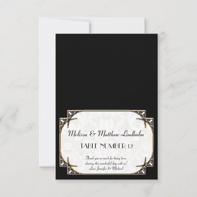 Art Deco Great Gatsby Style Typografie in Lace Gol Einladung (Vorderseite)
