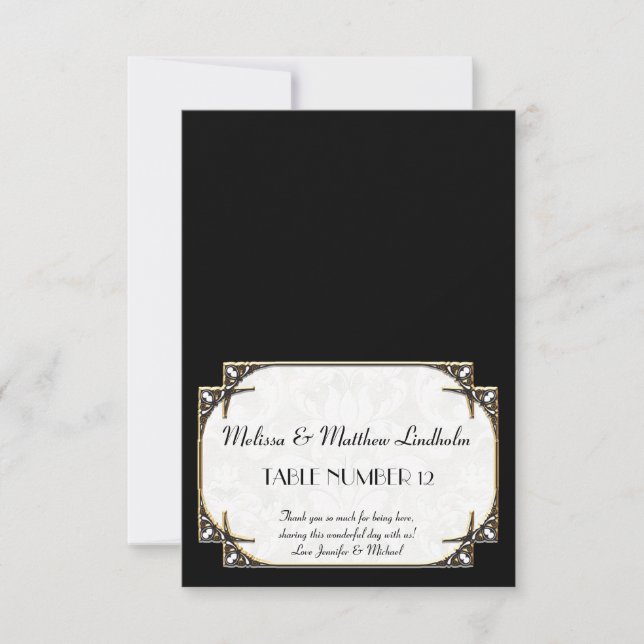 Art Deco Great Gatsby Style Typografie in Lace Gol Einladung (Vorderseite)