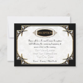 Art Deco Great Gatsby Style Typografie in Lace Gol Einladung