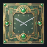 Art Deco Green Quadratische Wanduhr<br><div class="desc">Großartiges Uhrendesign. Du wirst es wie andere Liebe bekommen. Sie können dieses Design auch für andere Produkte verwenden, die Sie mögen, oder Ihren Text anpassen und hinzufügen. Folgen Sie mir für mehr. Vielen Dank. Ich wünsche Ihnen einen schönen Tag.</div>