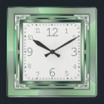 Art Deco Green Quadratische Wanduhr<br><div class="desc">Großartiges Design. Du wirst es wie andere Liebe bekommen. Sie können dieses Design auch für andere Produkte verwenden oder Ihren Text hinzufügen. Folgen Sie mir für mehr. Vielen Dank. Ich wünsche Ihnen einen schönen Tag.</div>