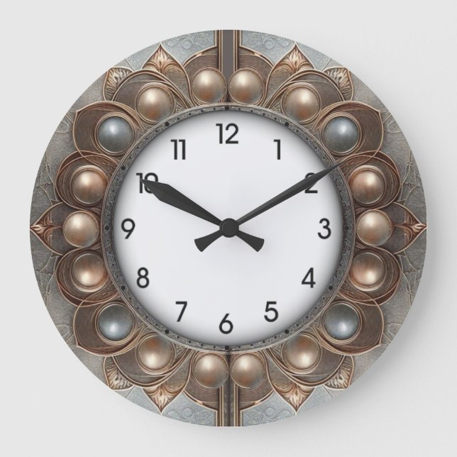 Art Deco Große Wanduhr (Vorderseite)
