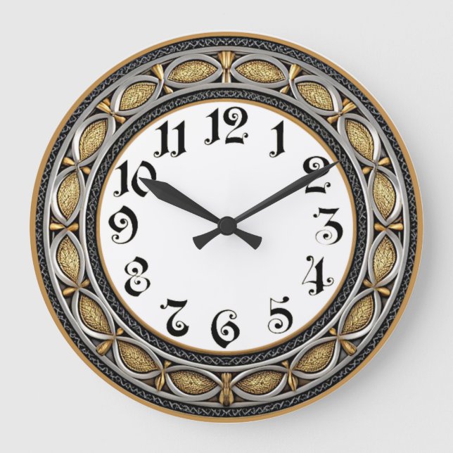 Art Deco Große Wanduhr (Vorderseite)