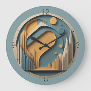 Art Deco Große Wanduhr
