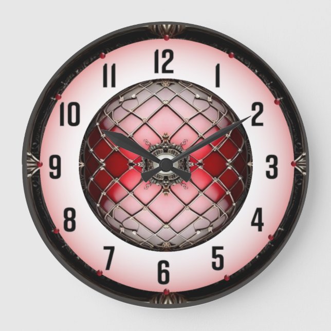 Art Deco Große Wanduhr (Vorderseite)