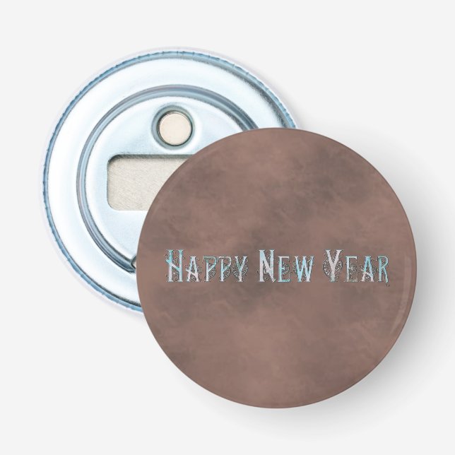 Art Deco Happy New Year Flaschenöffner (Vorderseite)