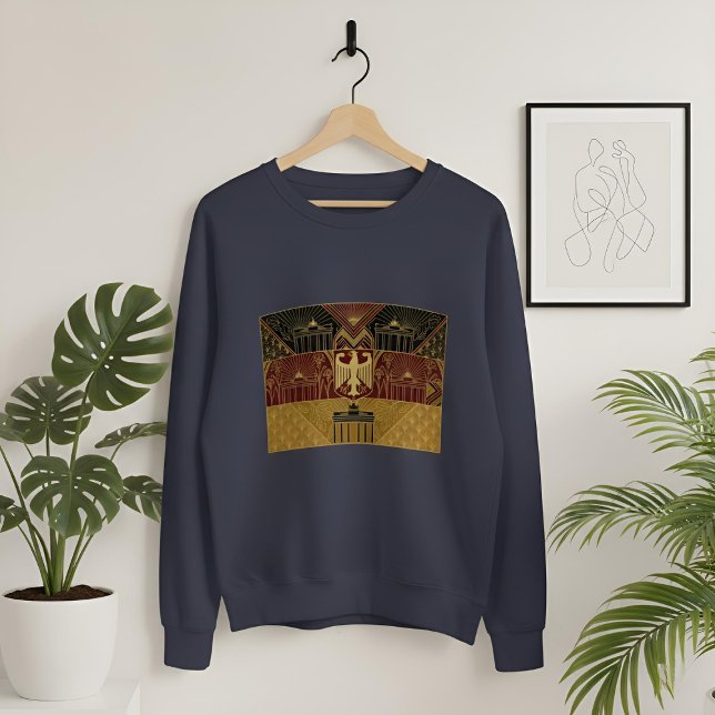 Art Deco Heritage Flag | Germany | Classic 1920s Sweatshirt (Styled Shot)